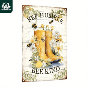 CIFbuy 8x12 Inch ( 20.3x30.5cm ) Vintage Rustic Aluminum Sign Farmhouse Bee (TikTok, temu pick-up service)